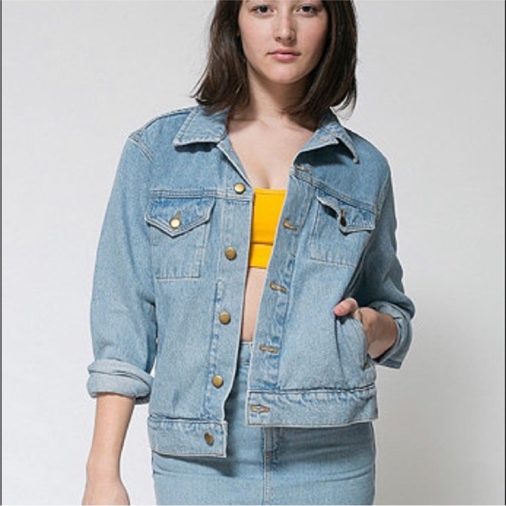 AMERICAN APPAREL vintage jean jacket denim size XS